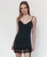Pia Lace Slip Mini Dress (Deep Charocal)