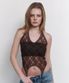 Lua Garter Lace Halter Sleeveless Top (Brown)