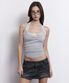 Teresa Sleeveless Top (Melange Grey)