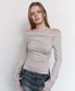 Seni Long Off-Shoulder Top (Silver Beige)