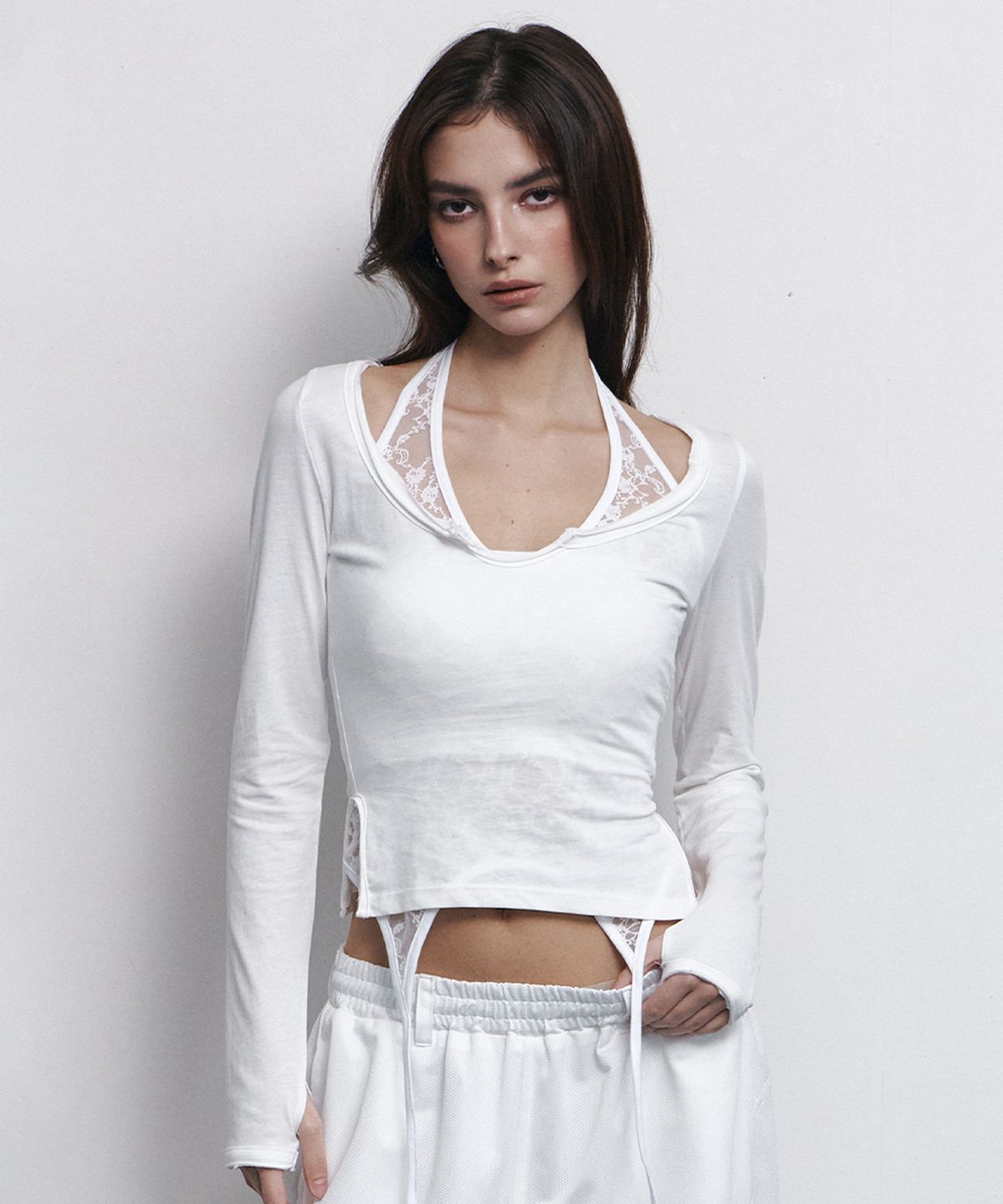플리즈노팔로우(PLEASENOFOLLOW) Tia  Long Sleeve Top (Ivory)