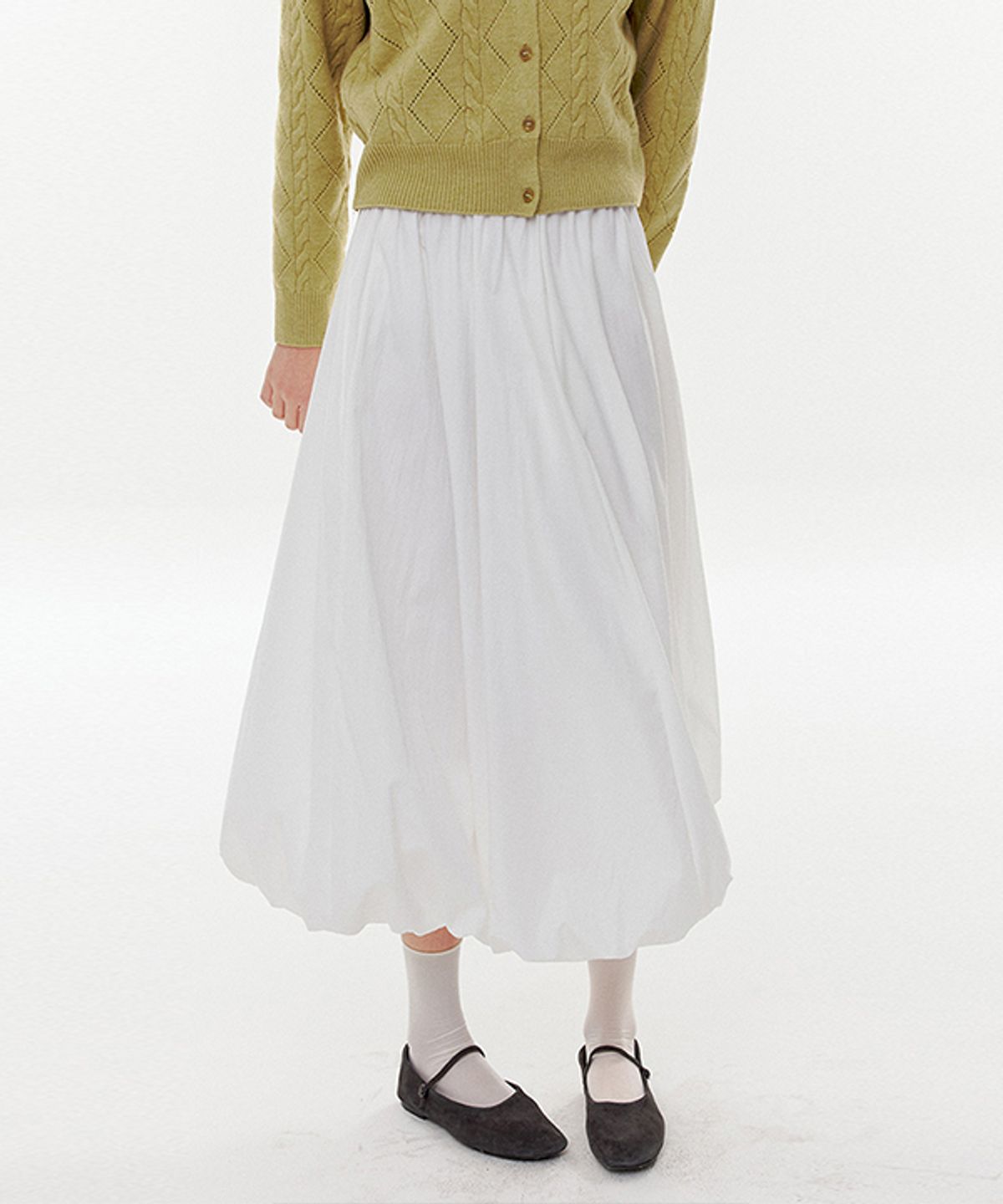 코스에그(COSEGG) Fordit Balloon Banding Skirt_EFSSK205