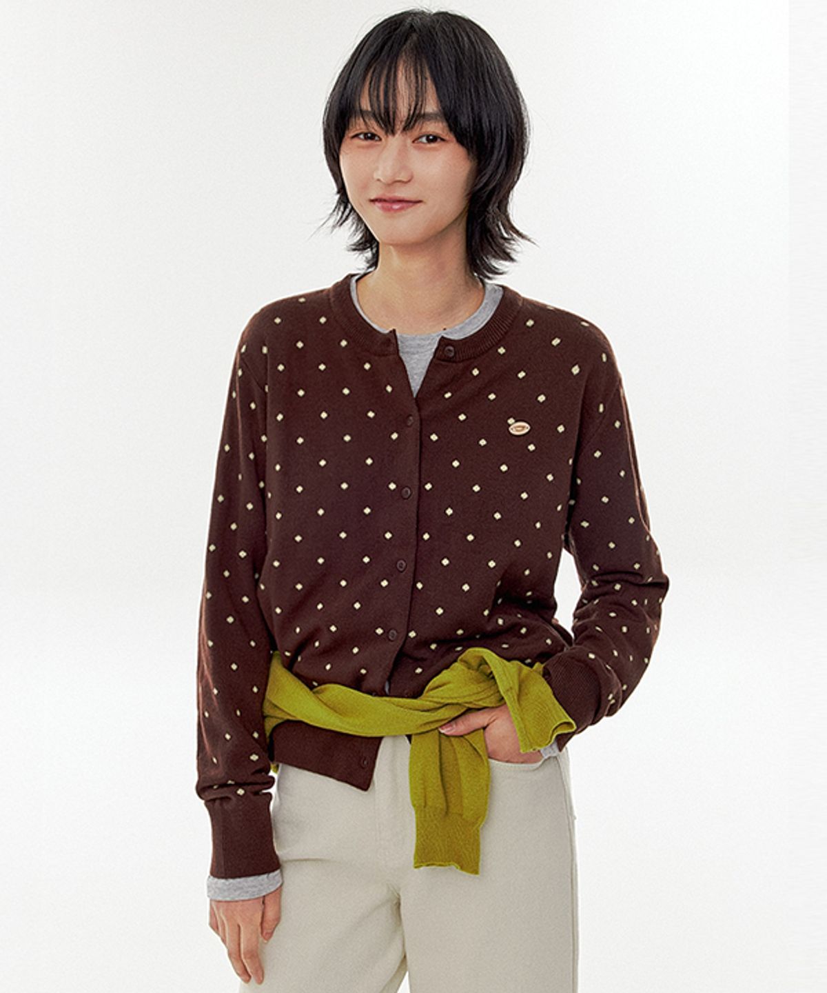 코스에그(COSEGG) Keki Dot Knit Cardigan_EFSCA200