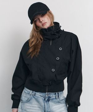 Beren High-neck Bomber jacket (Black)