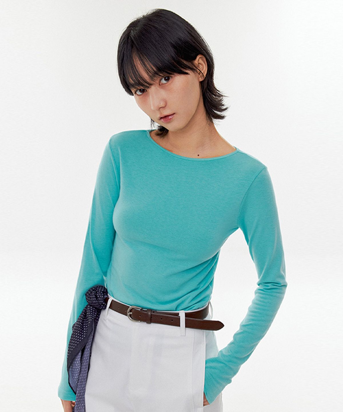 코스에그(COSEGG) Sheer Basic Long-Sleeve T-Shirt_EFSTS164