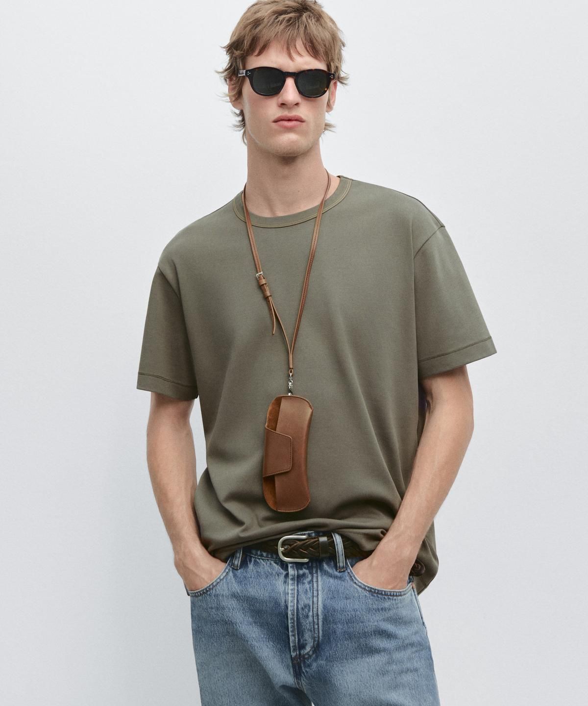마시모두띠(MASSIMO DUTTI) 100% 코튼 반팔 티셔츠
