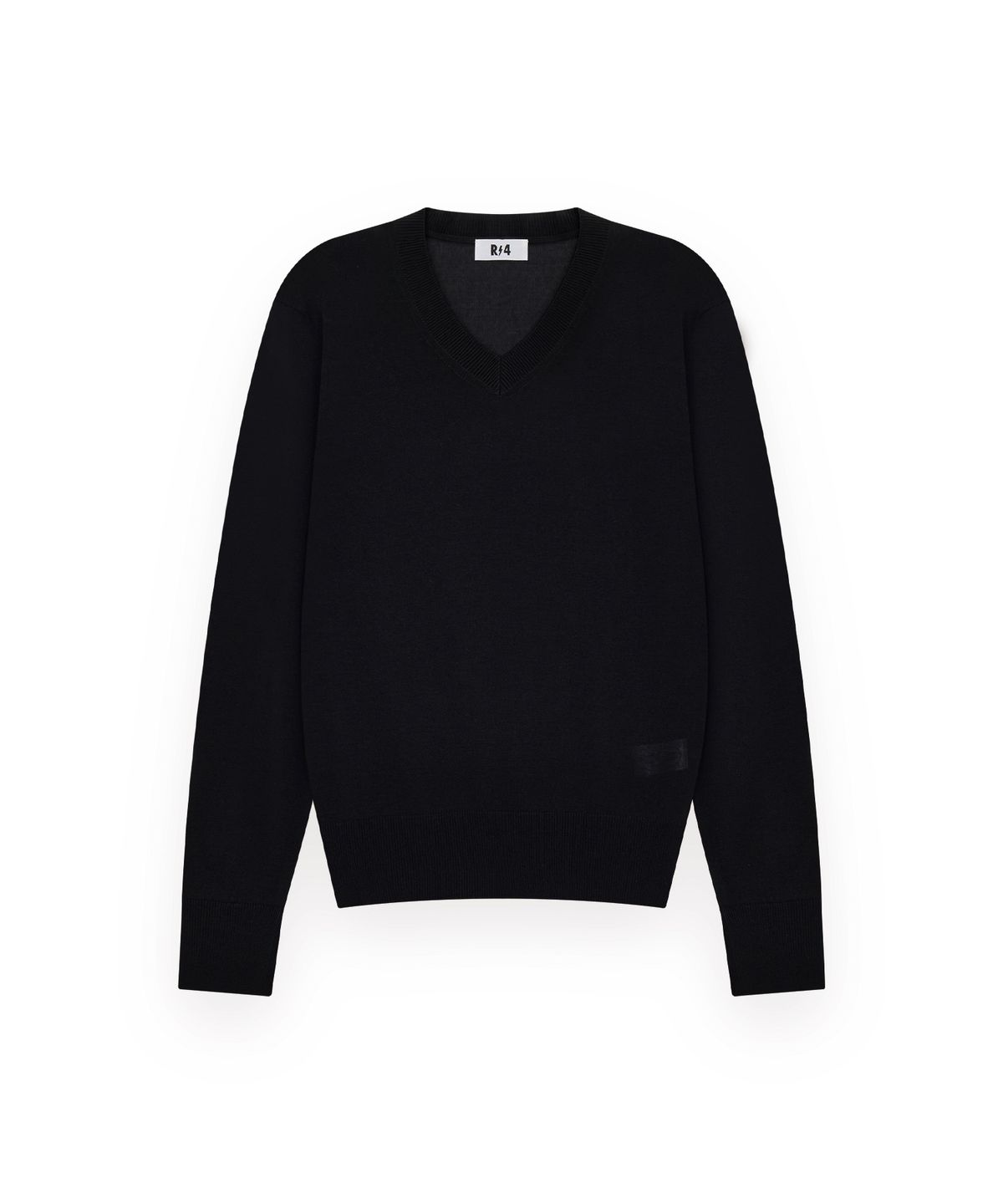 알포(R-4) R-0068 / LUX - REFINED SILK V-NECK(BLACK)