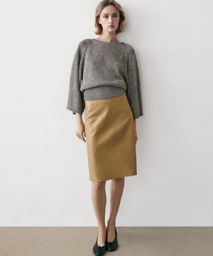 Cotton blend knit jumper