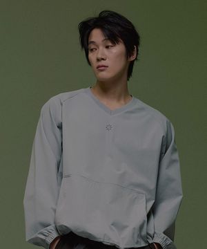 엑티브 브이 풀오버 롱슬리브 쿨그레이