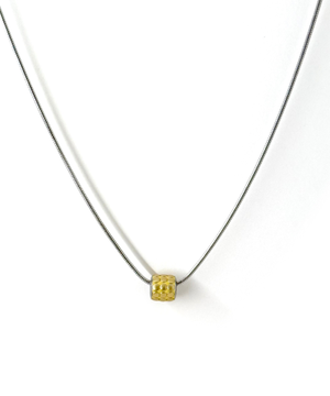 써지컬스틸 비참드 골드장식 목걸이/ GHMN-496