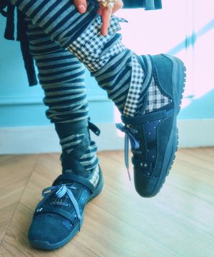 MEMENTO PATCHWORK SNEAKERS [NAVY]