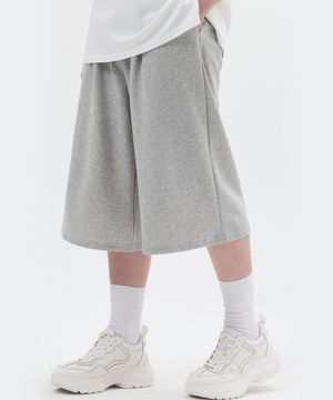 8부 원턱 버뮤다 스웨트 팬츠 3color