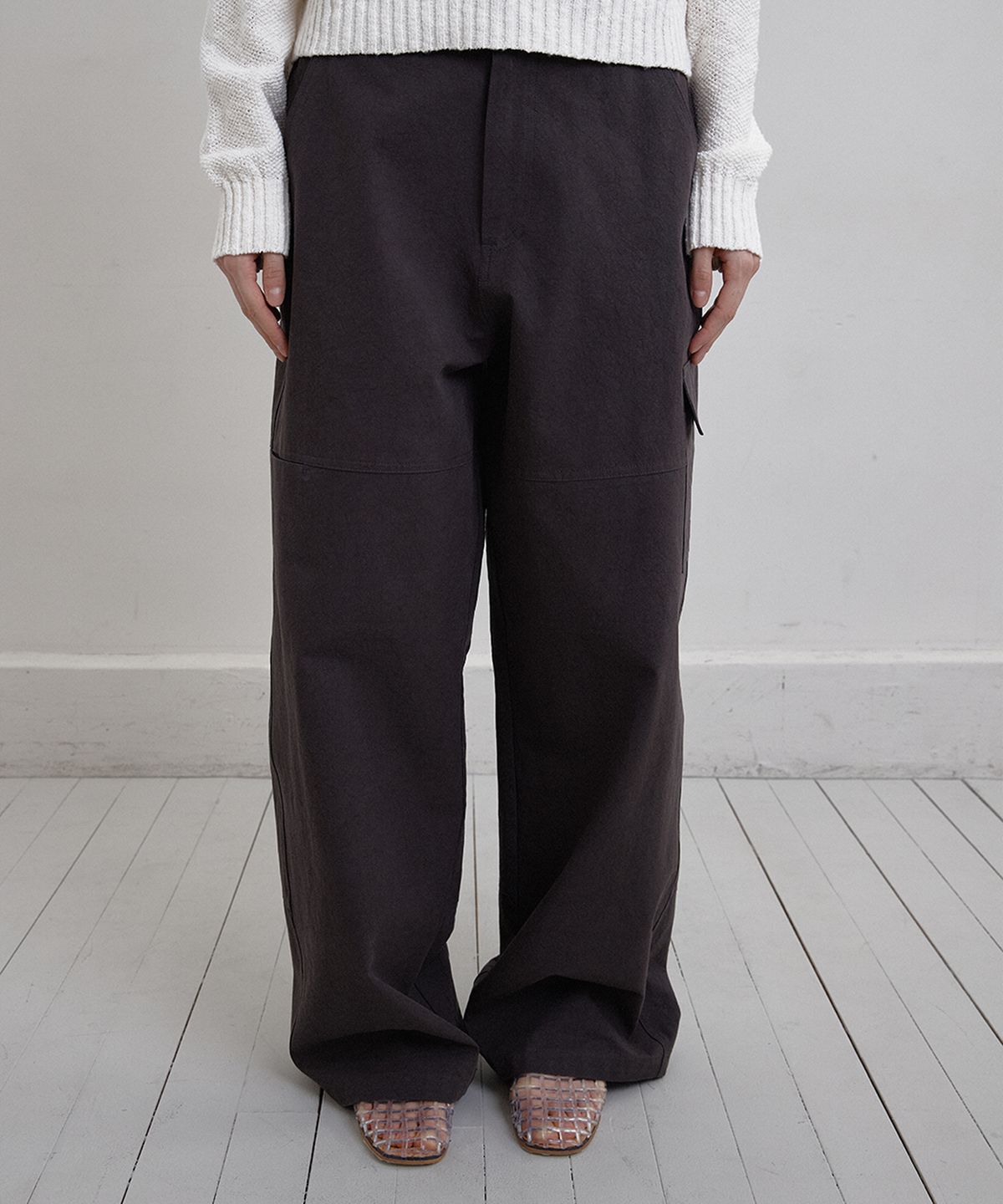 벗튼(BUT'TON) Pocket Detail Pants(Chacoal)