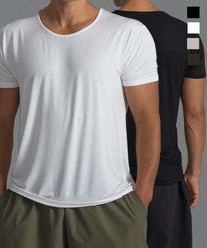 머슬핏 모달 U넥  반팔 티셔츠