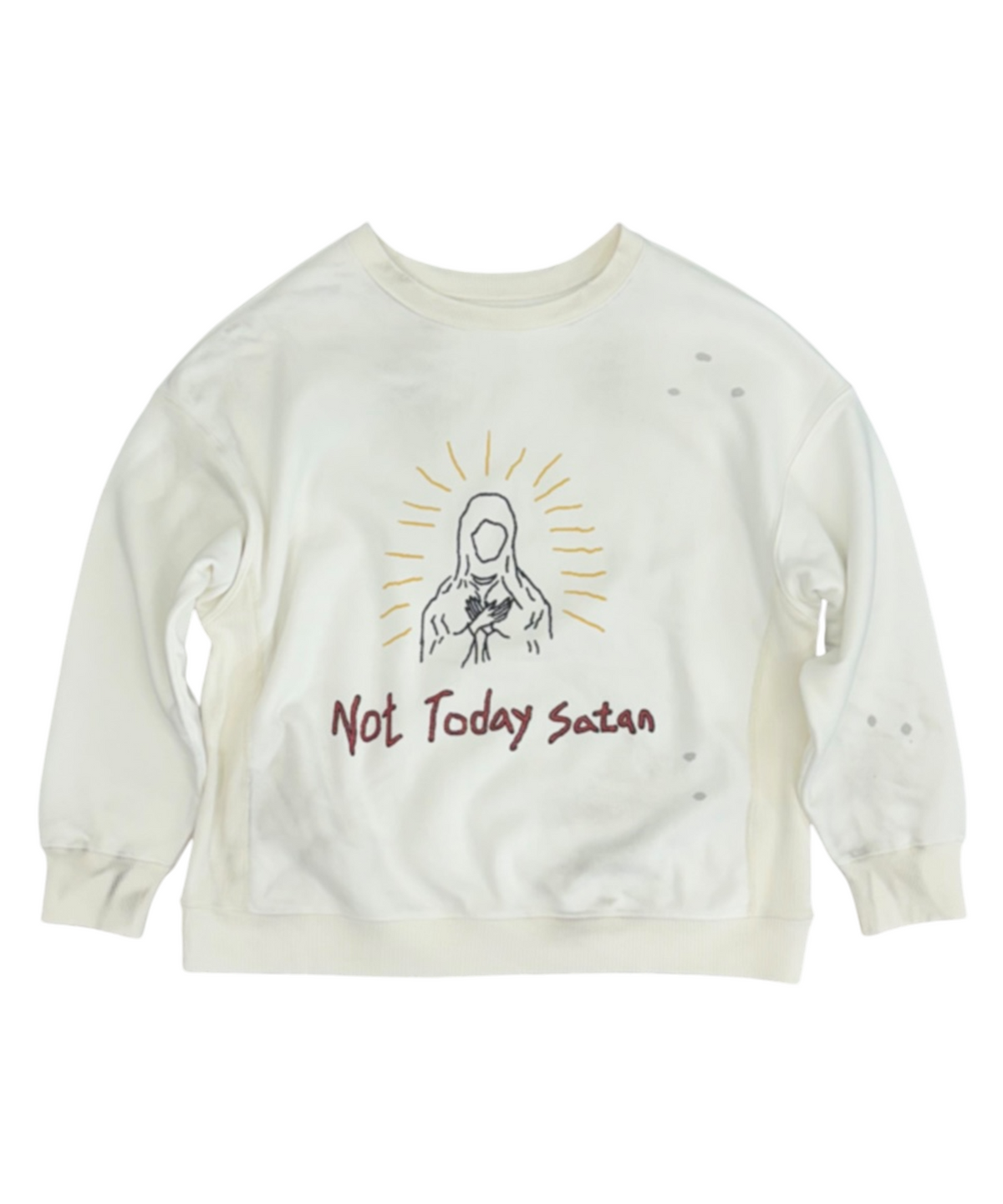 로스트타운서플라이(LOSTTOWNSUPPLY) 사탄 스웻셔츠 화이트