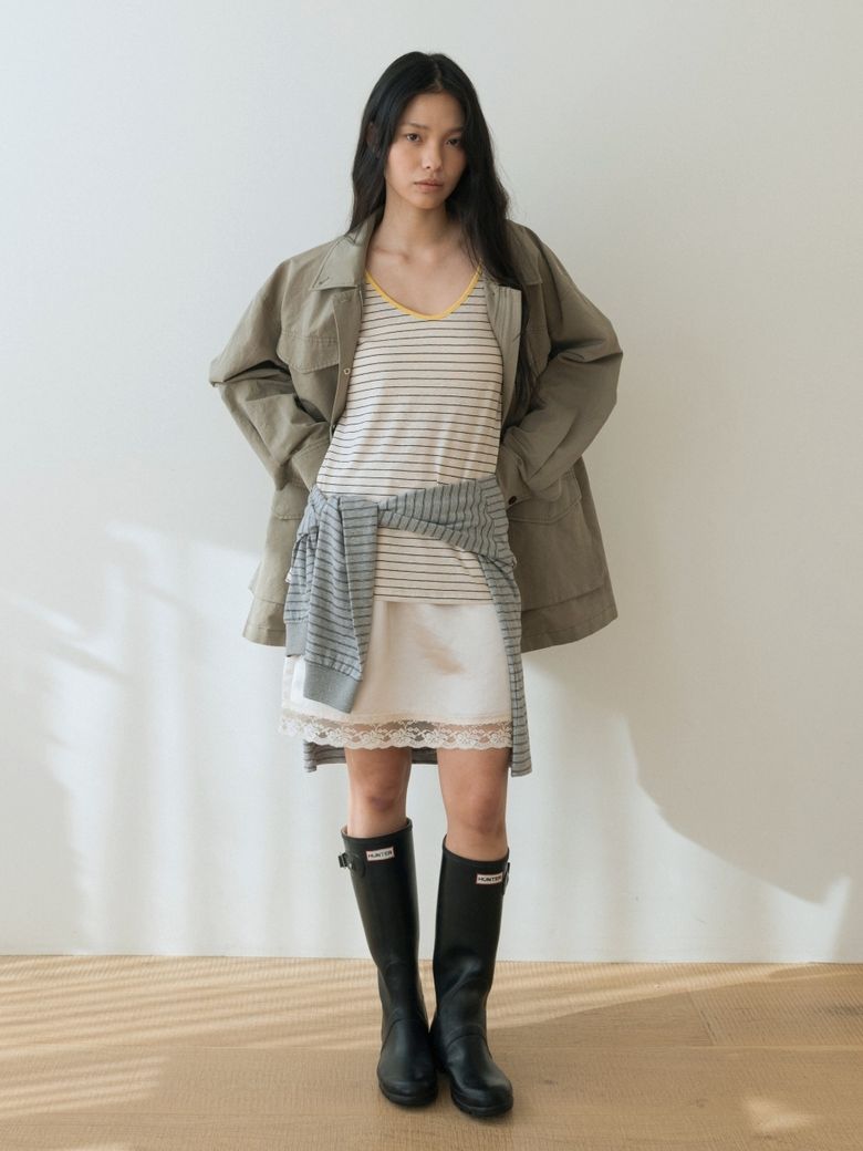 SILKY LINGERIE SKIRT CREAM