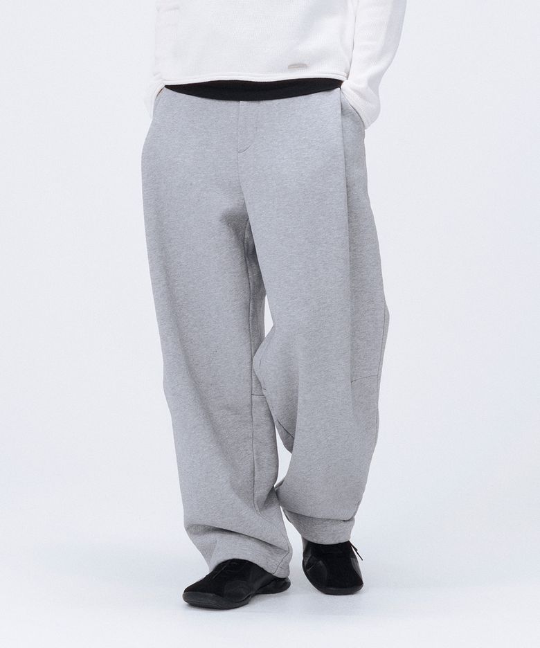 Curved sweat pants GREY