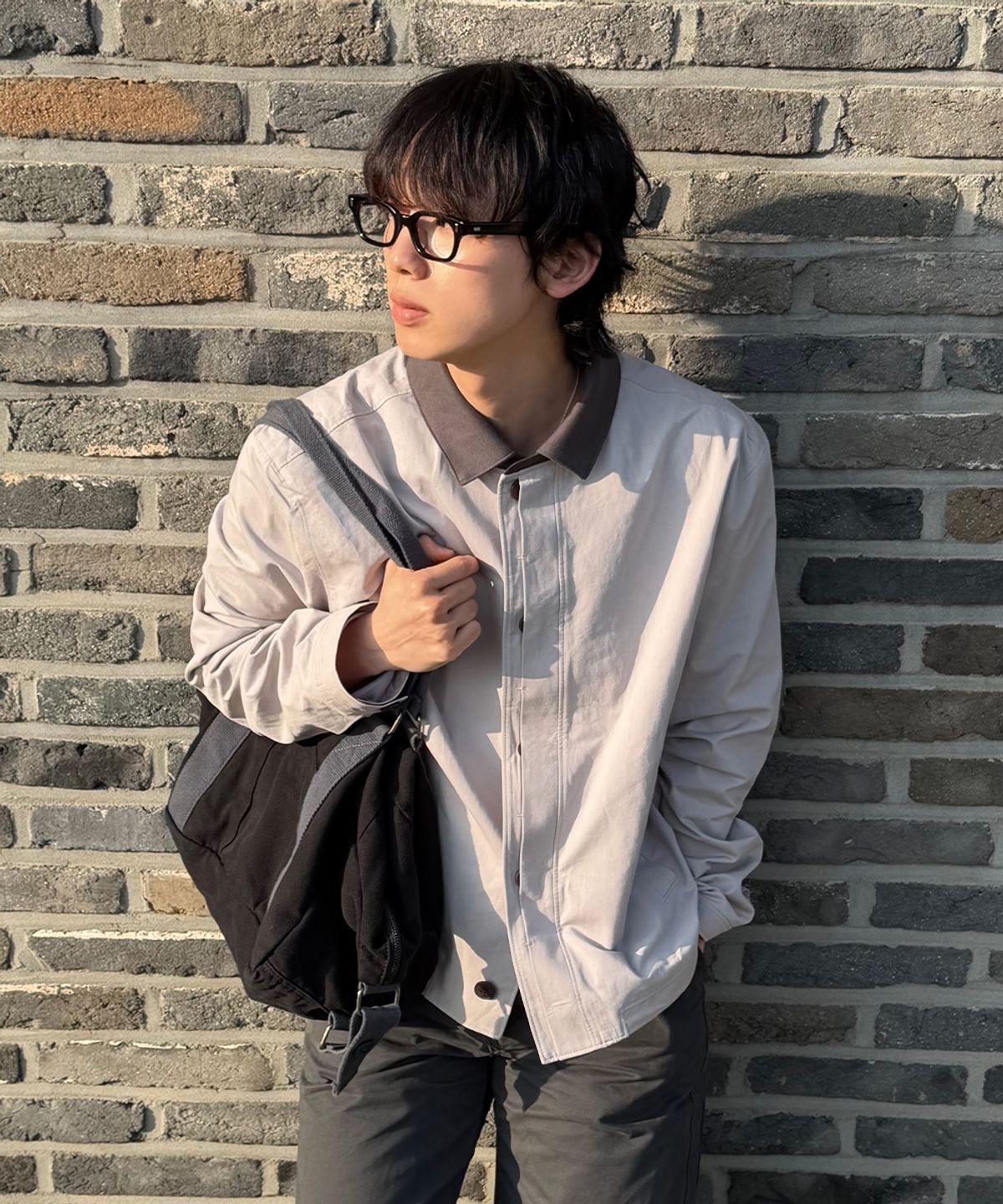 미세키서울 맨(MISEKISEOUL MEN) Two-tone blouson jacket GREY