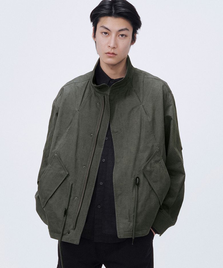 Double pocket short field jacket KHAKI
