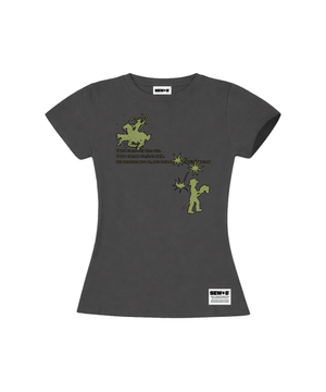 gree 세미크롭 반팔티 [차콜]