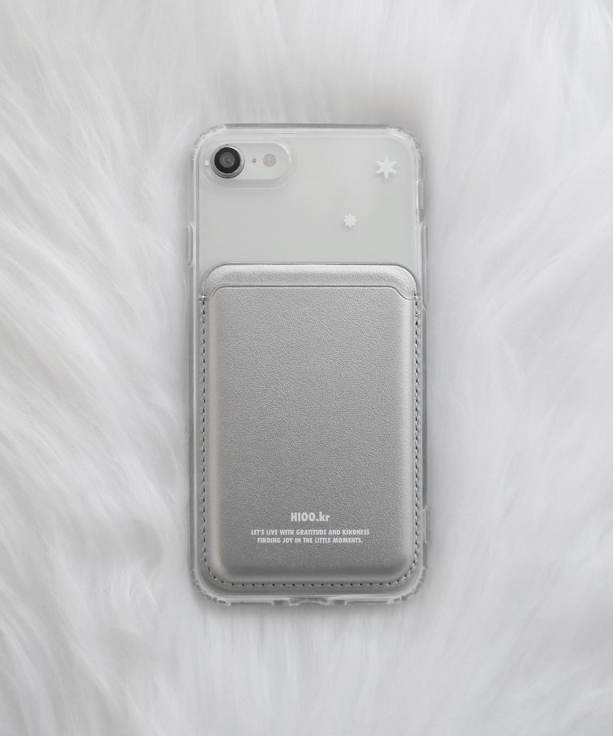하이우(HIOO) hioo magsafe wallet - silver.(맥세이프 카드 지갑)