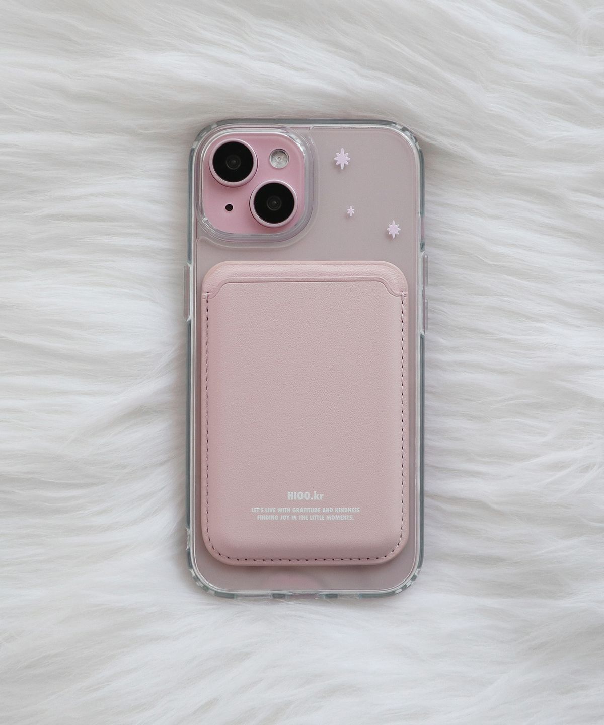 하이우(HIOO) hioo magsafe wallet - pink.(맥세이프 카드 지갑)
