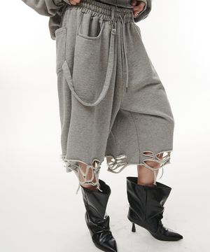 Cut Out Half Banding Pant