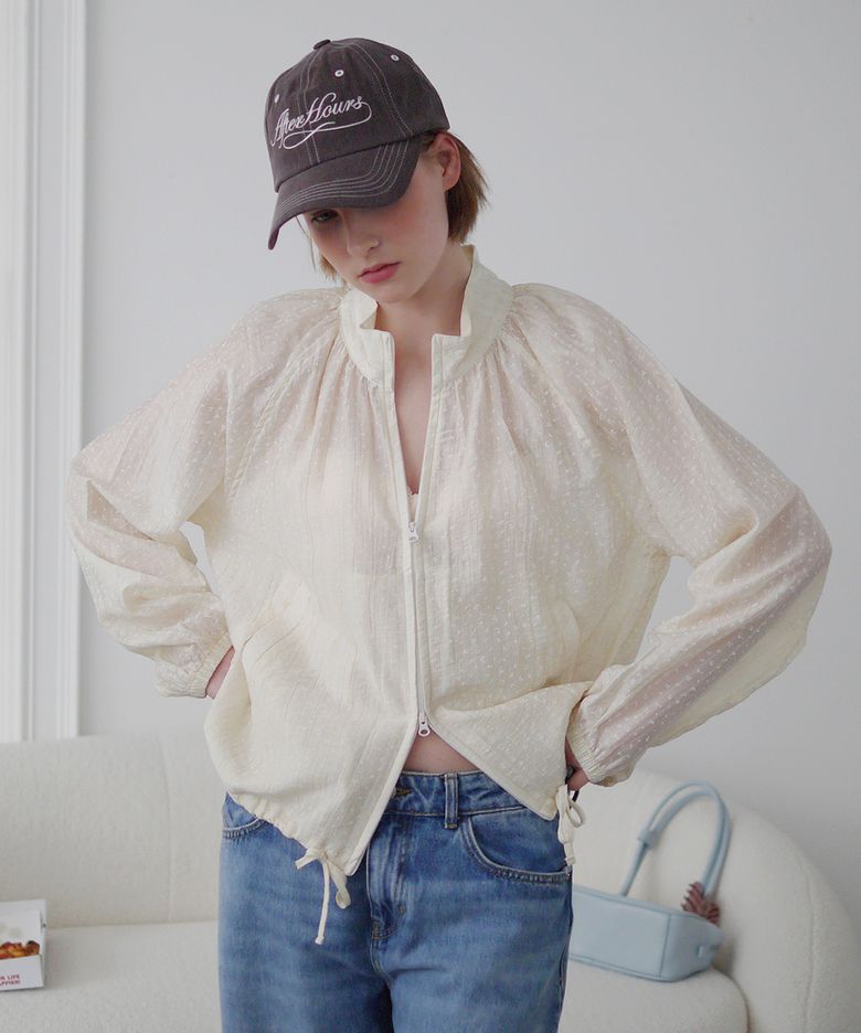 SHEER FLORAL SUMMER JACKET (BUTTER)