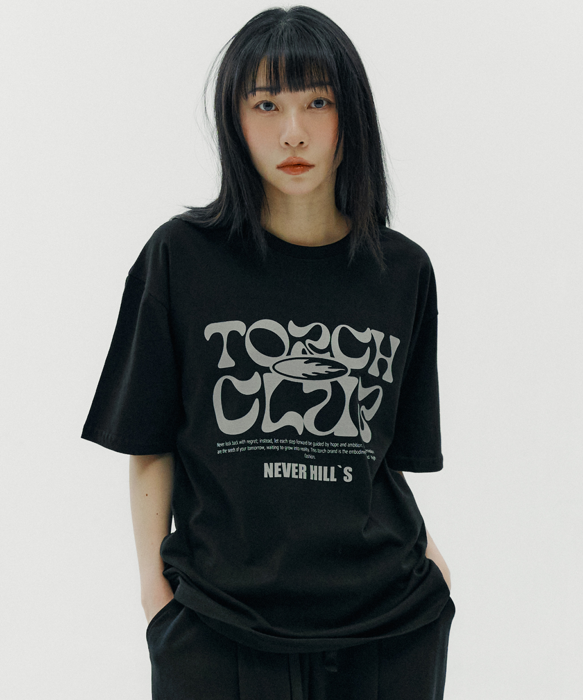 토치(TORCH) NEVER HILL T-SHIRTS ［BLACK］