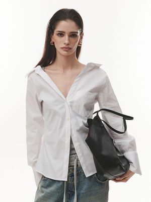 Shalot Unbalance Shirt [IVORY]