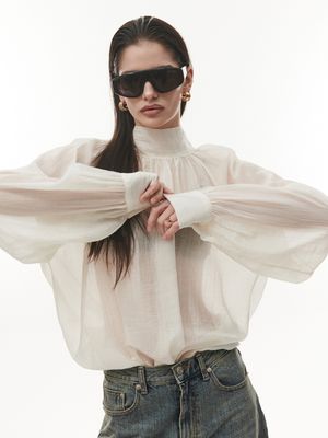 Back Tie Blouse [IVORY]
