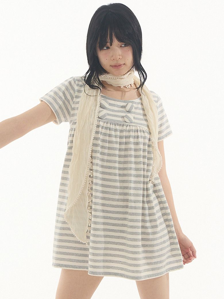[5th] Emily Button Top Stripe