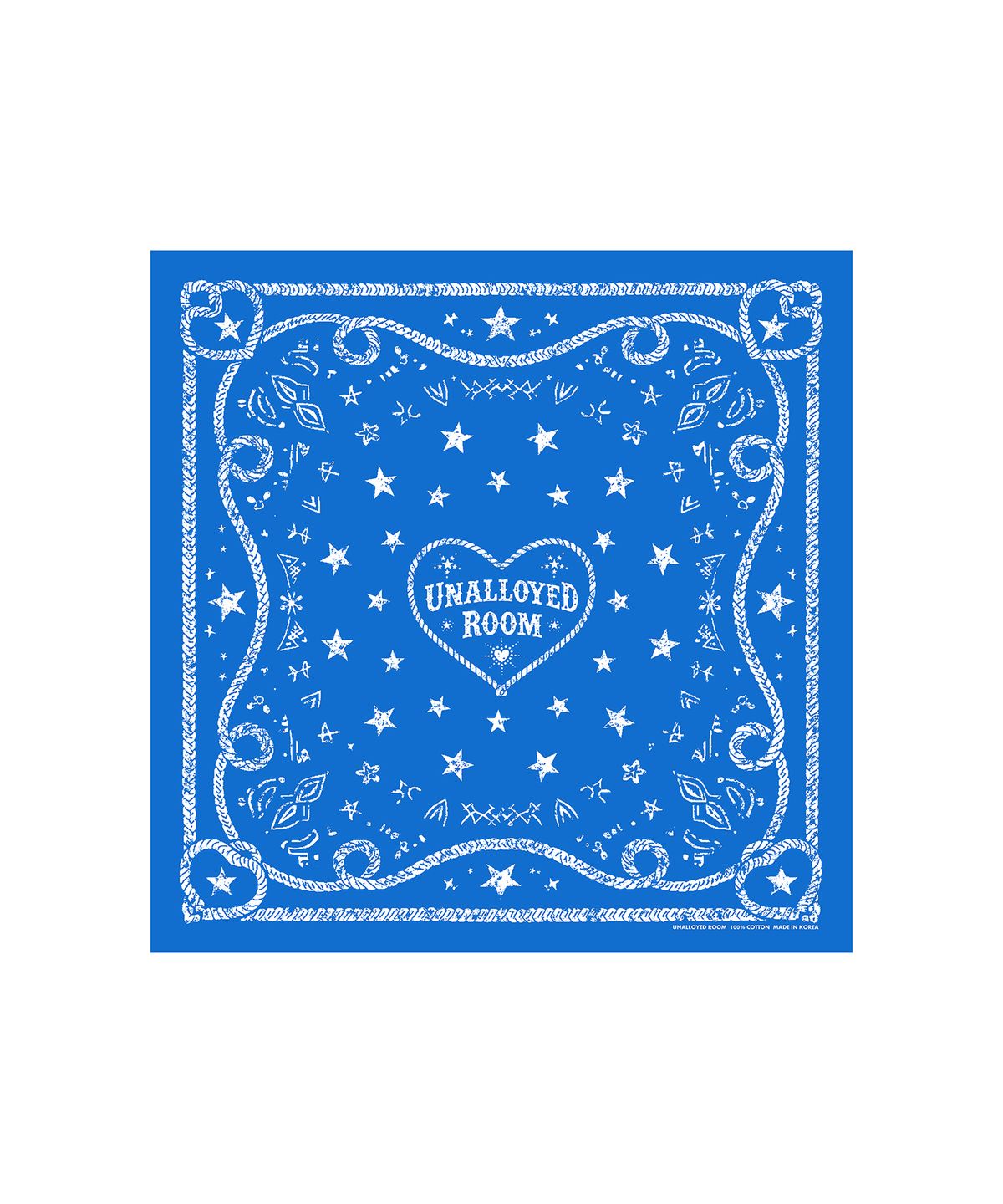 어널로이드(UNALLOYED) 웨스턴 하트 반다나 / 블루