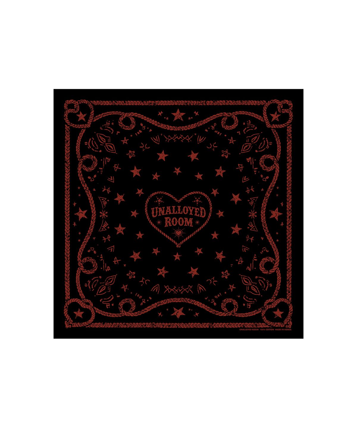 어널로이드(UNALLOYED) 웨스턴 하트 반다나 / 블랙