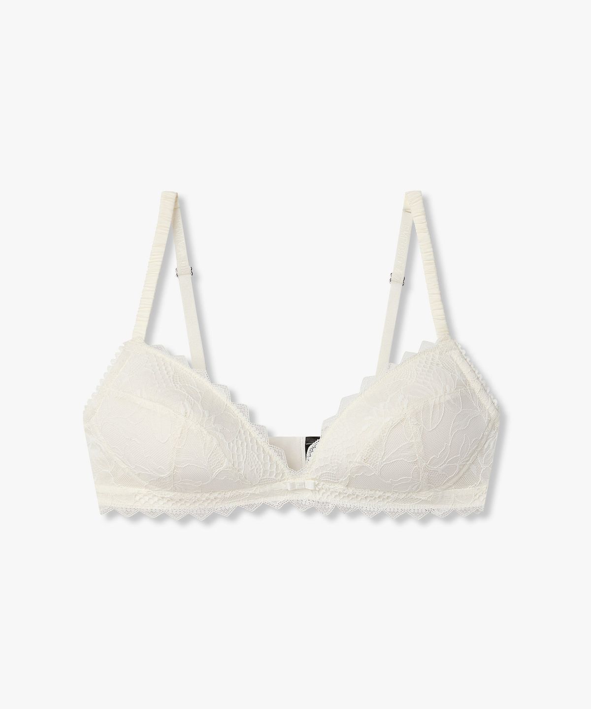 엠포리오 아르마니 언더웨어(EMPORIO ARMANI UNDERWEAR) 여성 플라워 메쉬 패디드 트라이앵글 브라_화이트 0826181503