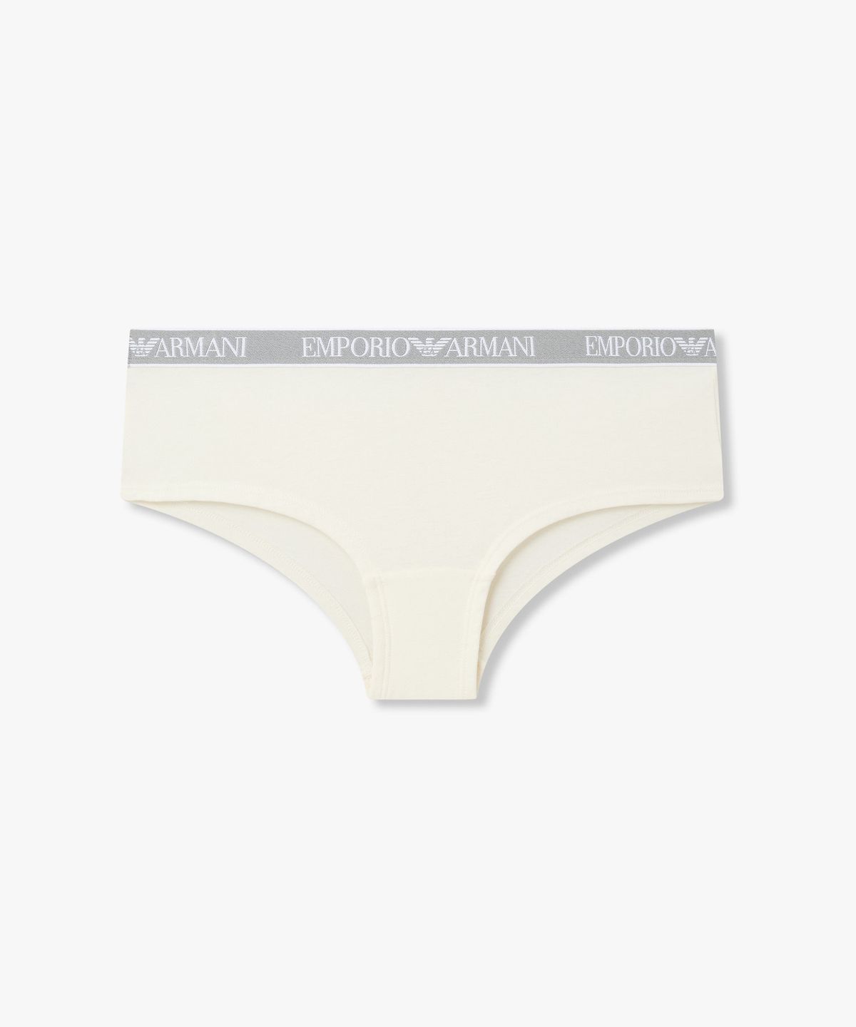 엠포리오 아르마니 언더웨어(EMPORIO ARMANI UNDERWEAR) 여성 로고 디테일 밴딩 치키 팬츠_화이트 0826112502
