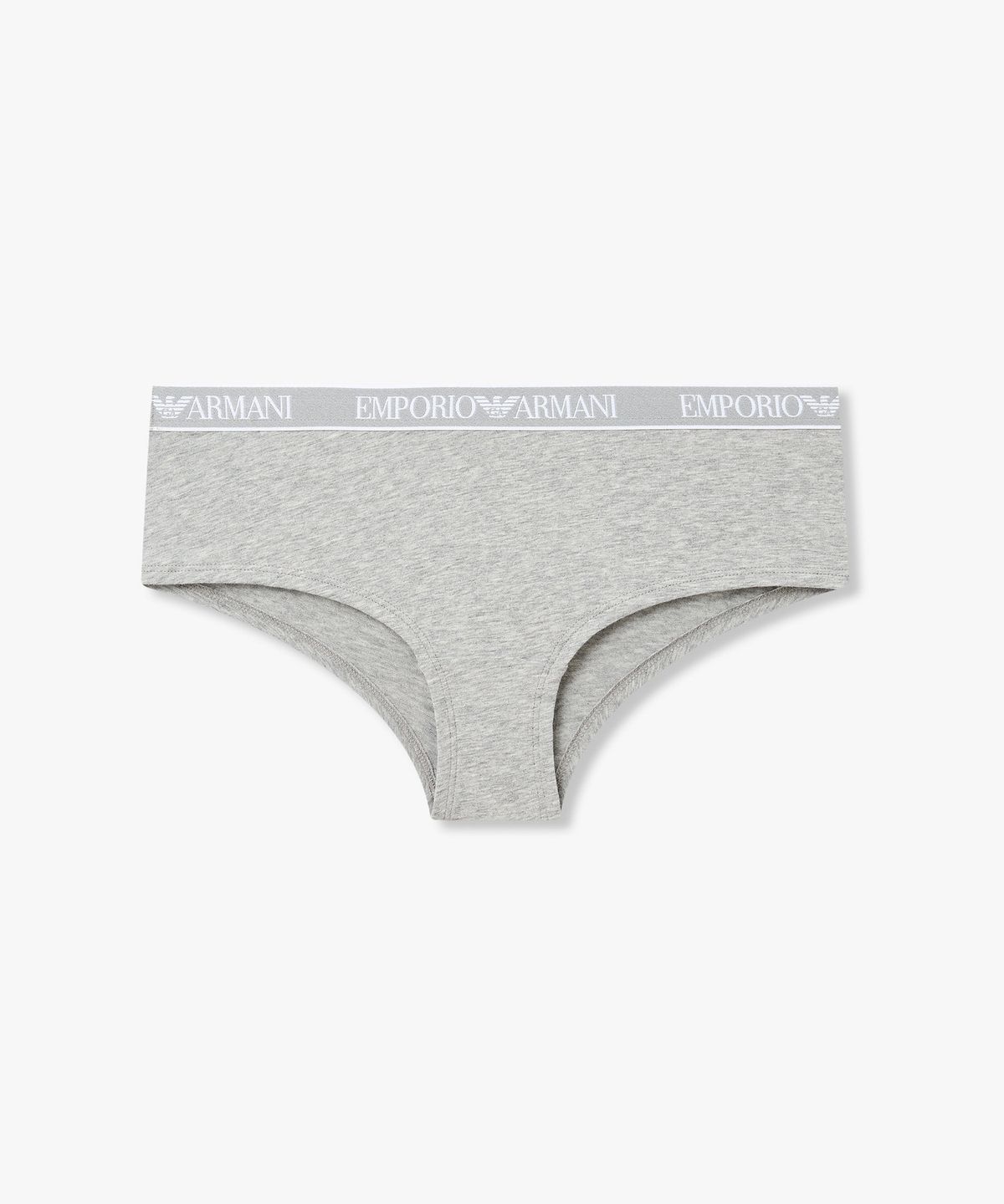엠포리오 아르마니 언더웨어(EMPORIO ARMANI UNDERWEAR) 여성 로고 디테일 밴딩 치키 팬츠_멜란지 그레이 0826112501