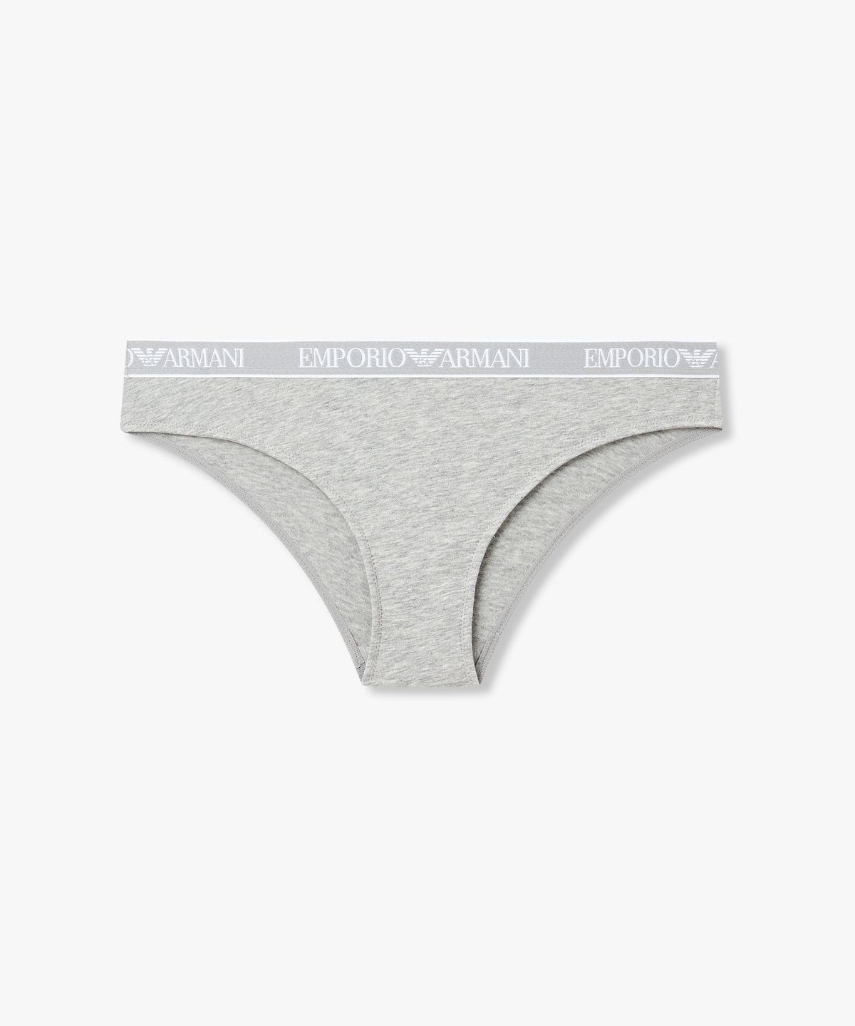 엠포리오 아르마니 언더웨어(EMPORIO ARMANI UNDERWEAR) 여성 로고 디테일 밴딩 브리프_멜란지 그레이 0826111520