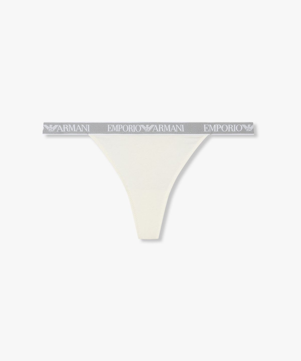 엠포리오 아르마니 언더웨어(EMPORIO ARMANI UNDERWEAR) 여성 로고 디테일 밴딩 티팬티_화이트 0826110519