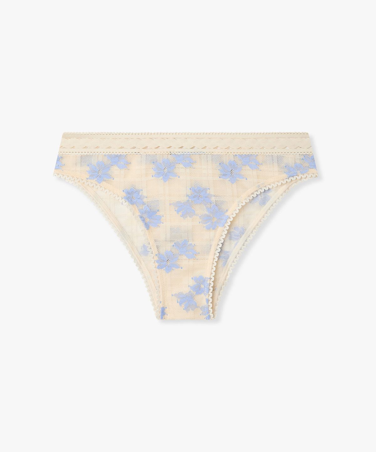 엠포리오 아르마니 언더웨어(EMPORIO ARMANI UNDERWEAR) 여성 플라워 체크 자카드 브리프_아이보리 0826111511