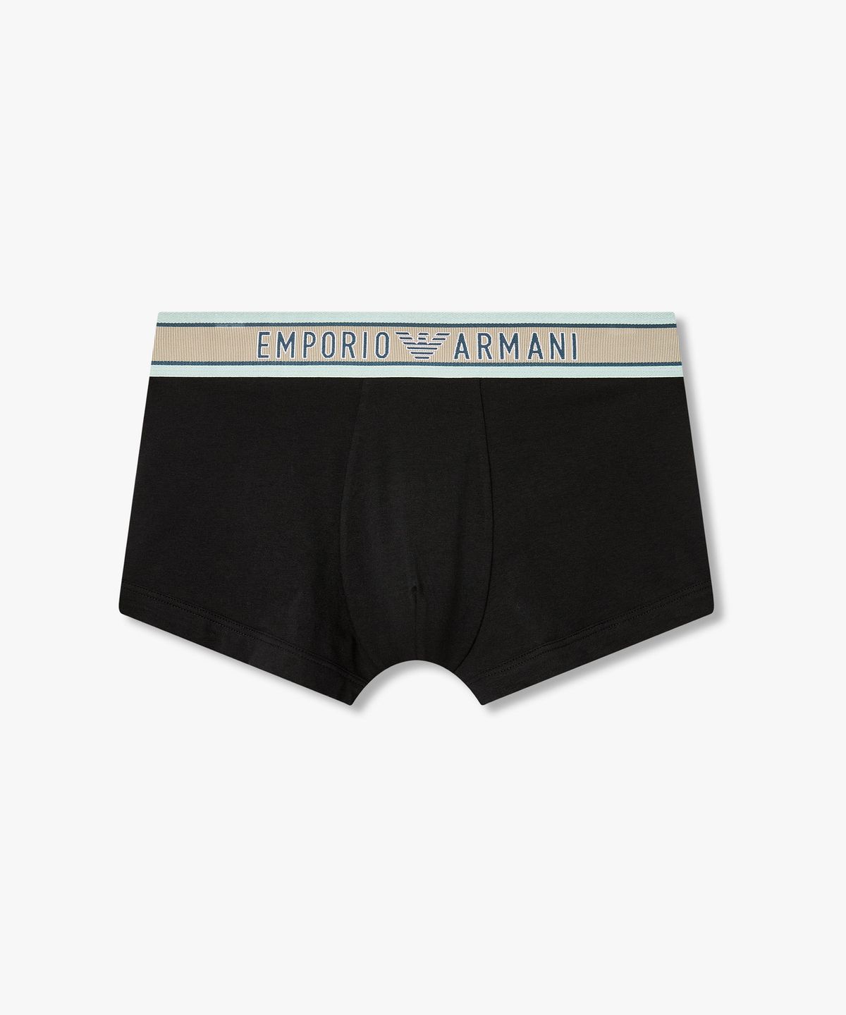 엠포리오 아르마니 언더웨어(EMPORIO ARMANI UNDERWEAR) 남성 배색 트림 빅 로고 밴딩 드로즈_블랙 0816112027