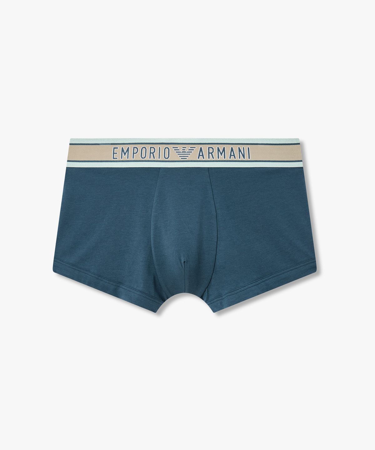 엠포리오 아르마니 언더웨어(EMPORIO ARMANI UNDERWEAR) 남성 배색 트림 빅 로고 밴딩 드로즈_블루 0816112026
