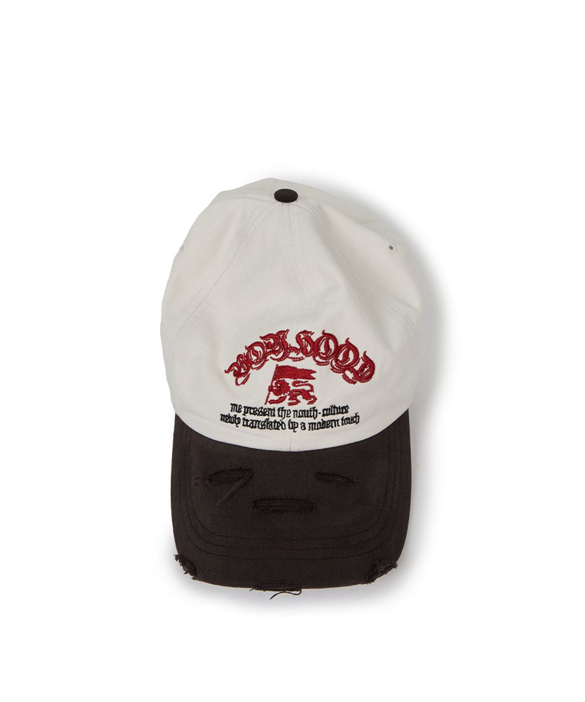 이티씨이(ETCE) BOY HOOD DESTROYED CAP (WHITE)