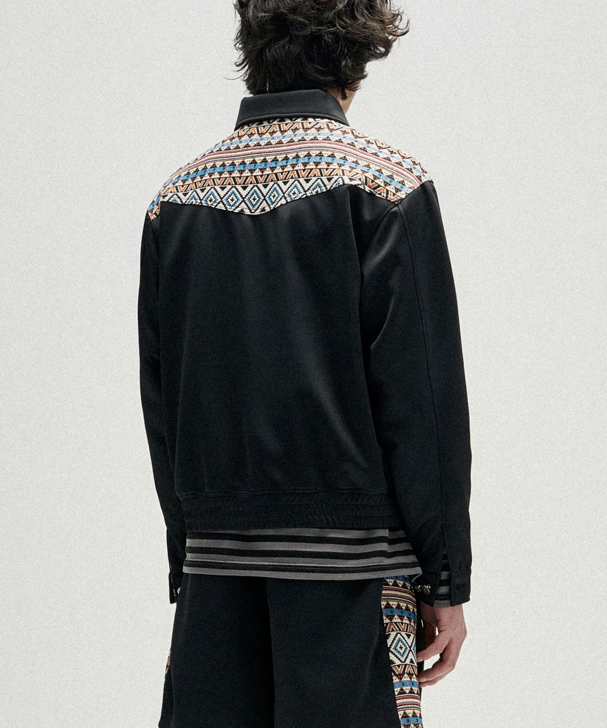 낫포너드(NOT4NERD) Tribal Jacquard Drizzler Jacket - Black