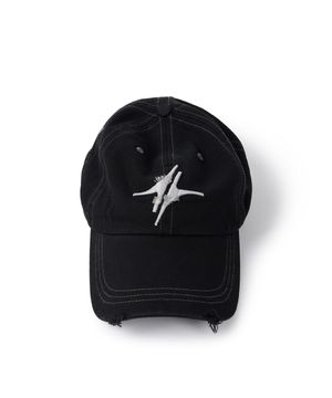 DESTROYED SIGNATURE LOGO CAP (BLACK)