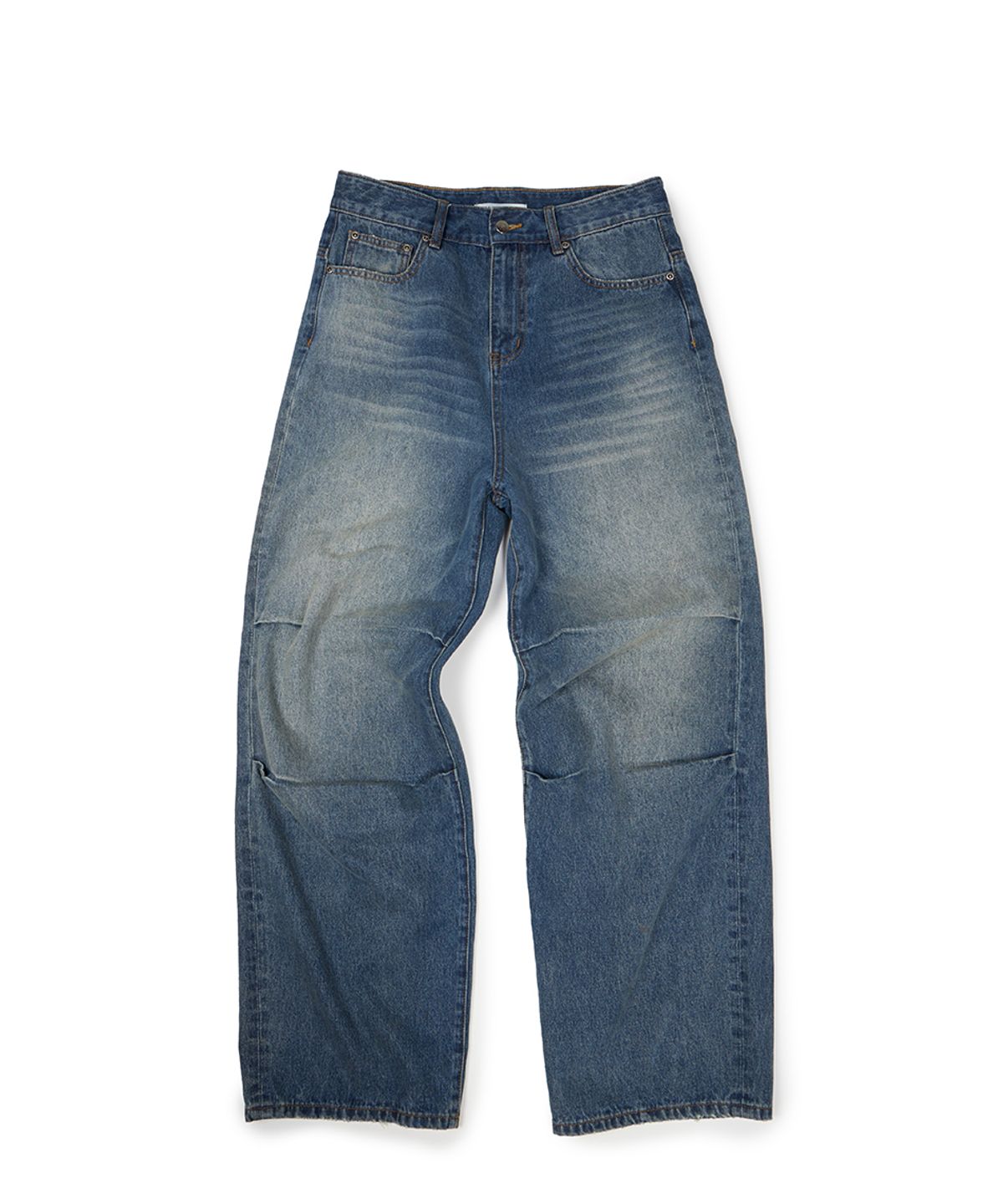 이티씨이(ETCE) (BASE) TUCK DENIM PANTS (BLUE)