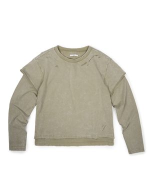 DAMAGE LAYERED L/S TEE (BEIGE)
