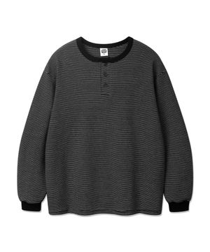 피치 스트라이프 라운드 긴팔티 AVT952 (2COLOR)