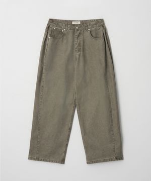 사이드 턱 와이드 팬츠 베이지