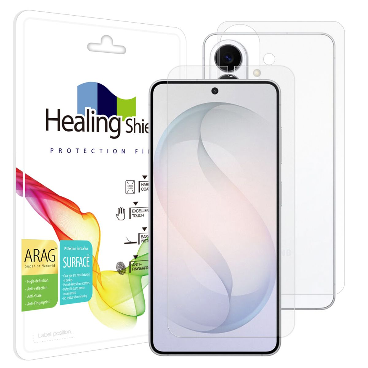힐링쉴드(HEALINGSHIELD) 갤럭시S26 ARAG 고화질 저반사 액정보호필름 1매 후면1매